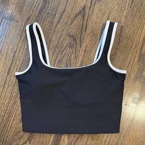 YBP Black and White Striped Tank Top